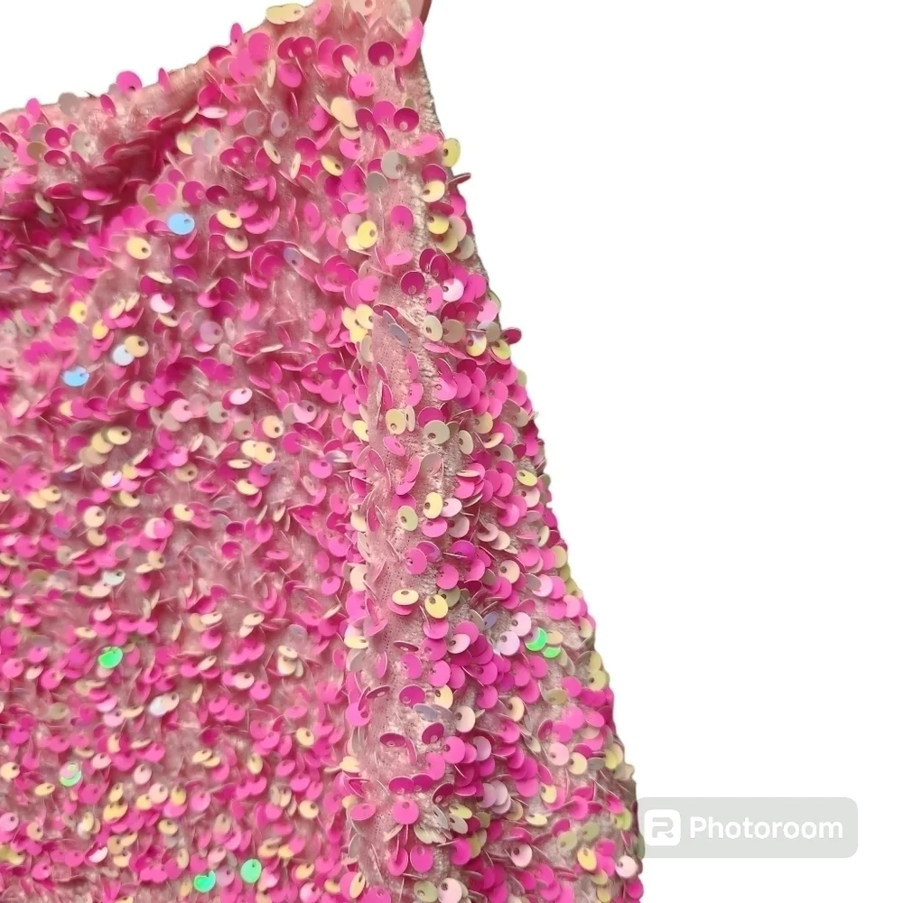 Thirty Thirty Pink Sequin Mini Dress   Sz. 1X Barbiecore Eras